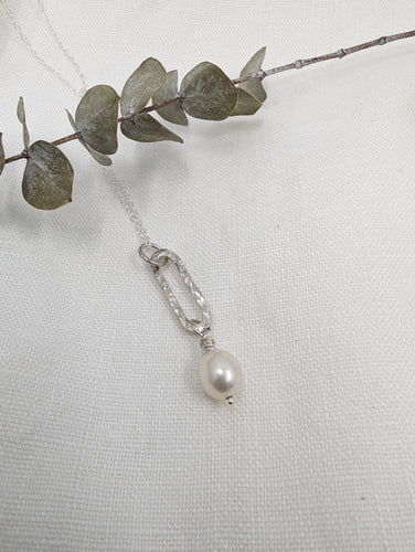 Ecosilver pearl pendant