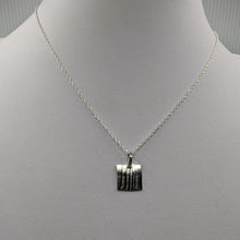 Load image into Gallery viewer, Ecosilver Square Textured Pendant with Line Design
