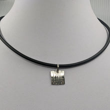 Load image into Gallery viewer, Ecosilver Square Textured Pendant with Line Design
